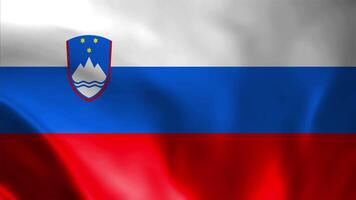 Slovenia flag waving animation, perfect looping, 4K video background, official colors, looping National Slovenia flag animation background 4k best choice and suit for your footage
