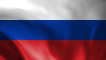 russo nacional bandeira acenando dentro a vento. desatado looping animação do russo acenando bandeira. fechar-se do russo acenando bandeira. video