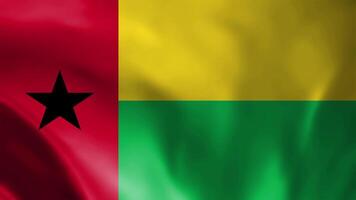 guinea-bissau ondulación bandera, guinea-bissau bandera 3d, bandera de guinea-bissau ondulación animación, guinea-bissau bandera 4k imágenes video