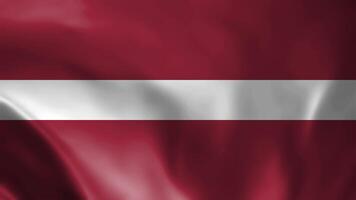 Latvia flag is waving 3D animation. Latvia flag waving in the wind. National flag of Latvia. flag seamless loop animation. 4K video