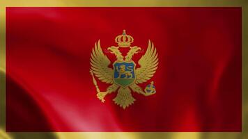 desatado ciclo animação do a Montenegro bandeira video