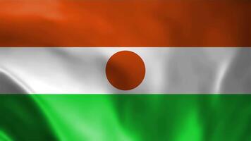 Niger winken Flagge, Niger Flagge, Niger Flagge winken Animation, Niger Flagge 4k Aufnahmen video