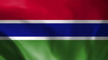 Gambia flag waving animation, perfect looping, 4K video background, official colors, looping National Gambia flag animation background 4k best choice and suit for your footage