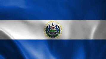 El Salvador National Flag Country Banner Waving 3D Loop Animation. High Quality 4K Resolution. video