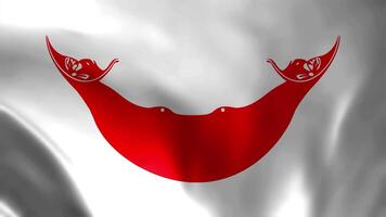 Easter Island flag waving animation. Easter Island waving flag in the wind. National flag of Easter Island. Sign of Easter Island seamless loop animated video