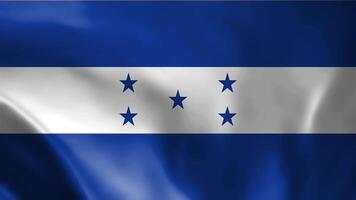 Honduras bandeira acenando dentro vento. desatado ciclo animação do a Honduras bandeira. conceito do independência dia, 15º setembro, Honduras celebração. 4k nacional bandeira do Honduras video