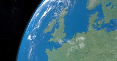 British Islands in planet earth, aerial view from outer space video