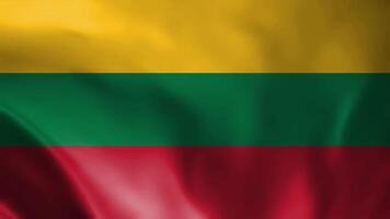 Lithuania Waving Flag, Lithuania Flag, Flag of Lithuania Waving Animation, Lithuania Flag 4K Footage video