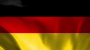 uma lindo Visão do Alemanha bandeira vídeo. 3d bandeira acenando vídeo. Alemanha bandeira hd resolução. Alemanha bandeira fechar-se cheio hd vídeo. video