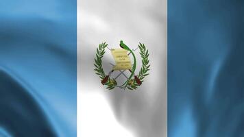 Guatemala bandeira. acenando tecido cetim textura bandeira do Guatemala 3d ilustração. real textura bandeira do a república do Guatemala video