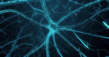 neurone dans processus de synapse dans neurone cellule de neuronal Humain tissu video