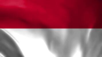 Monaco flag waving in the wind with high quality texture in 4K National Flag of principality of monaco video