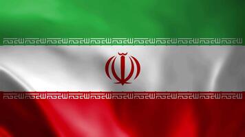 Iran flag background realistic waving in the wind 4K video, for Independence Day or Anthem video