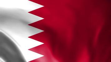 Bahrain Flagge nahtlos Schleife. 3d Animation. video