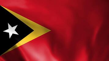 Osten Timor winken Flagge 4k Animation Video. das National Flagge von Osten Timor. Osten Timor Flagge video