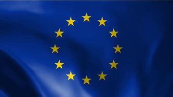 European Union 4K Waving Flag Background Loop video