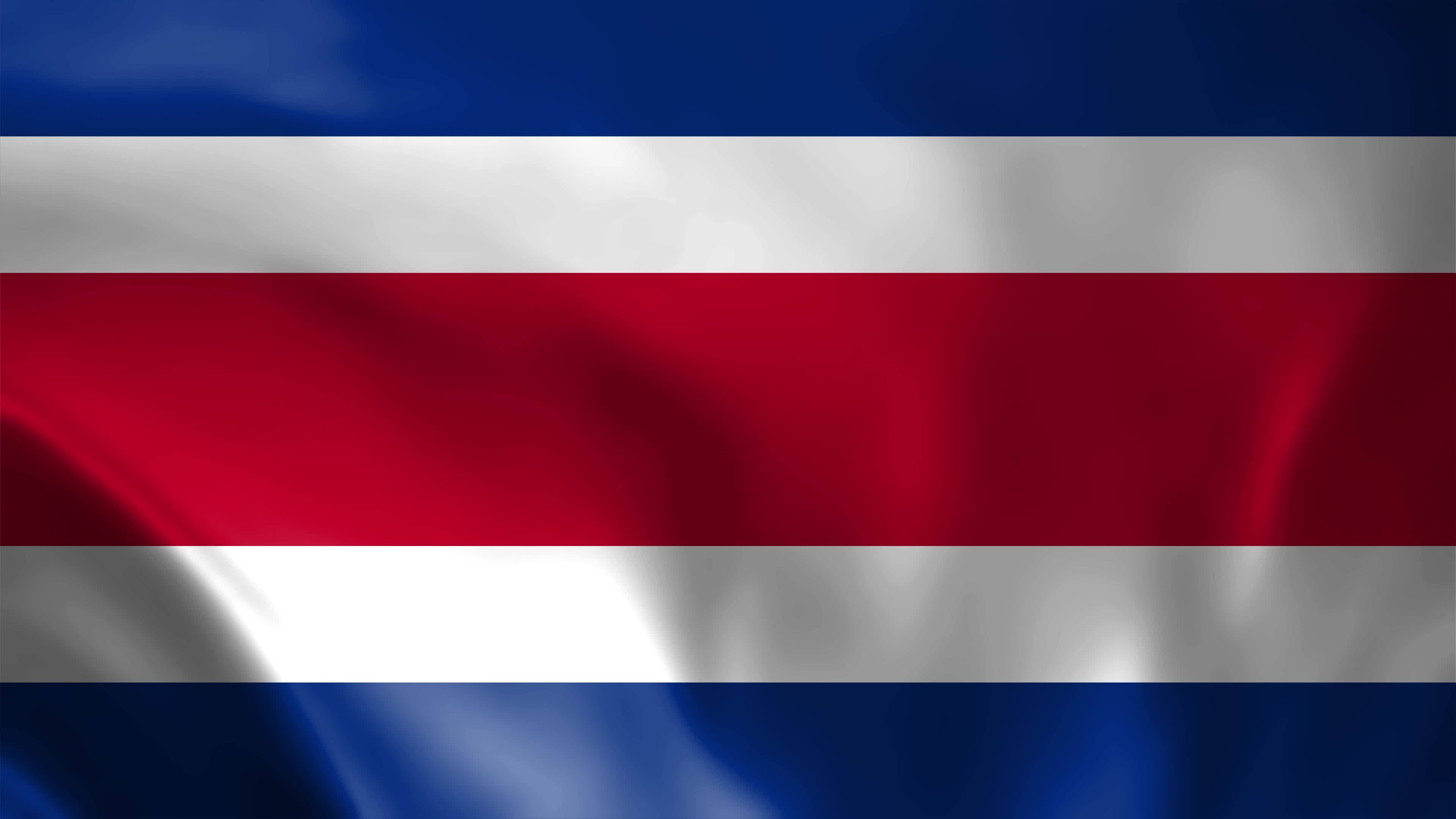 costa rica ondulación bandera, costa rica bandera, bandera de costa