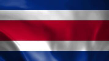 costa rica golvend vlag, costa rica vlag, vlag van costa rica golvend animatie, costa rica vlag 4k beeldmateriaal video