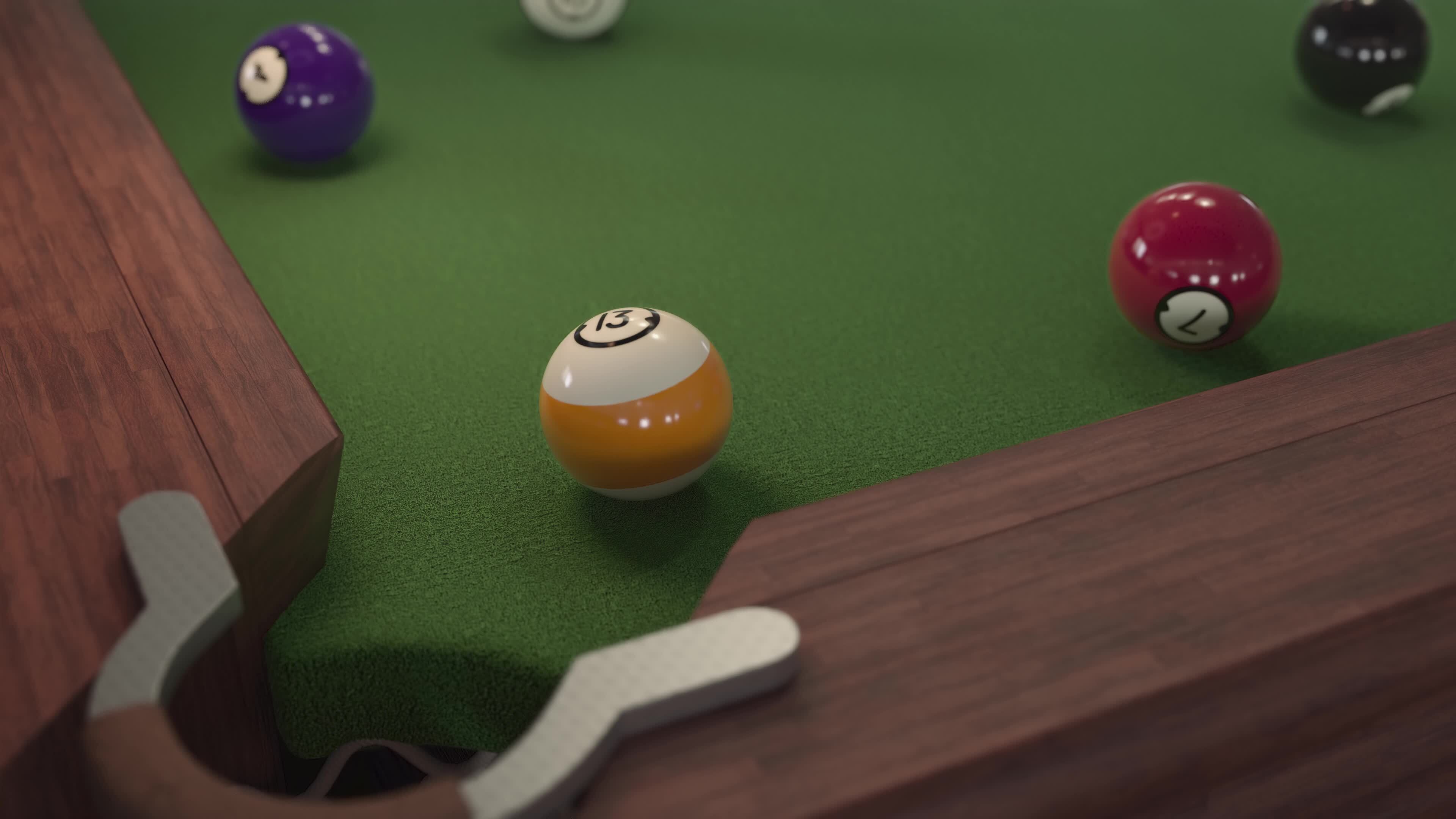 Billiard ball hits the hole 40757142 Stock Video at Vecteezy