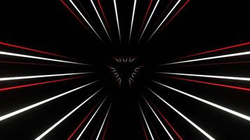 Red and White Neon Light in Triangular Frame Background VJ Loop video