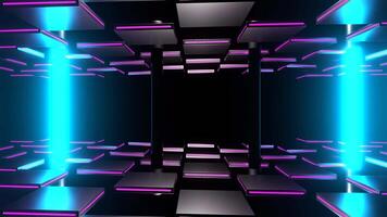 cyan und Rosa horizontal abstrakt Neon- Blitz Hintergrund vj Schleife video