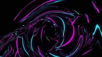 Cyan and Pink Tunnel of Colored Neons Background VJ Loop video