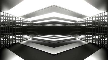 Black and White Guide Tunnel Background VJ Loop video