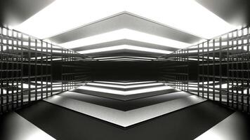 Black and White Guide Tunnel Background VJ Loop video