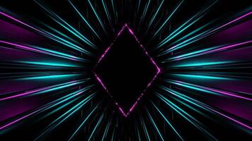 Cyan with Pink Rhombus Tunnel Background VJ Loop video