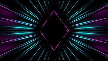 cyan mit Rosa Rhombus Tunnel Hintergrund vj Schleife video