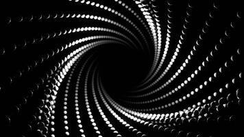 Weiß Spiral- von Bälle Hintergrund vj Schleife video