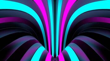 Circle Moving Cyan and Pink Neon Lines Background VJ Loop video