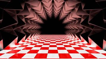 Red and White Spike Tunnel Background VJ Loop video