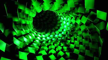 Tunnel with Multicolor Cubes Background VJ Loop video