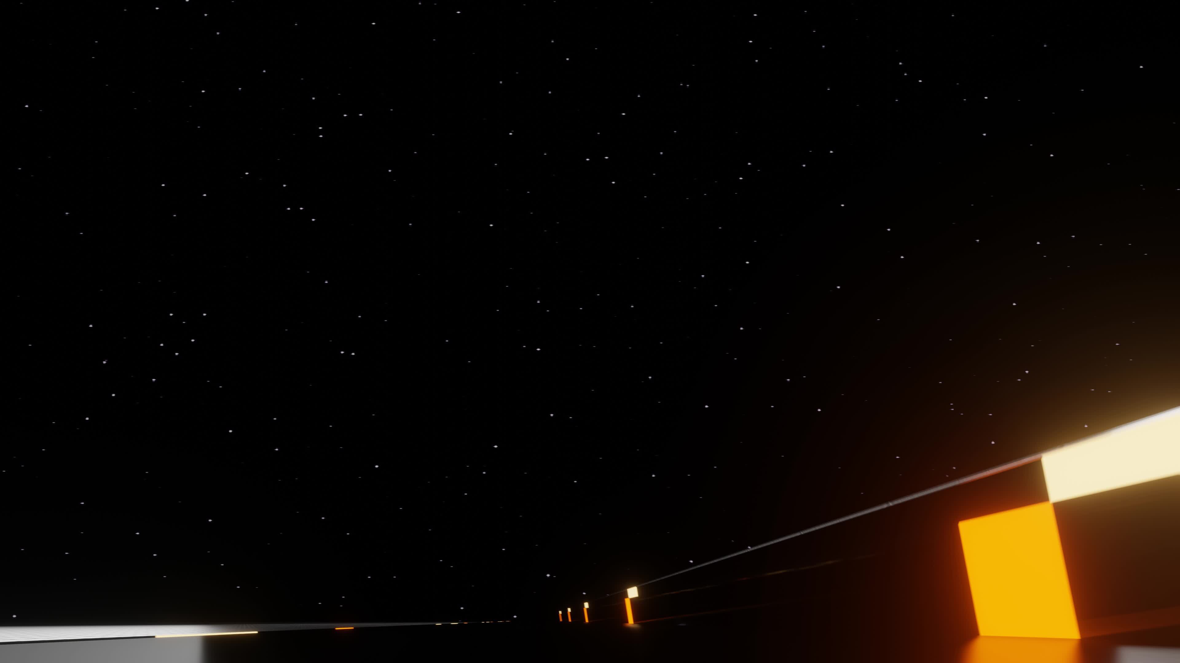 Orange and Yellow Cyberpunk Road Background VJ Loop 40757247 Stock