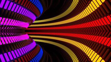 Partial Circular Moving Rainbow Neon Lines Background VJ Loop video