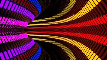 Partial Circular Moving Rainbow Neon Lines Background VJ Loop video