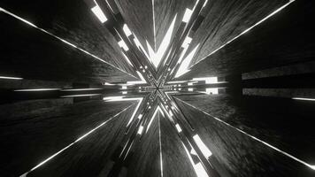 schwarz und Weiß Neon- glühen verhexen Star backgriund vj Schleife video
