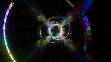 Multicolor Rings in Walls Background VJ Loop video