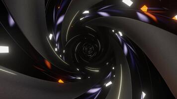 Orange and White Inside Spiral Black Hole Background VJ Loop video