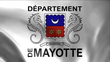 Mayotte Flagge winken Animation, perfekt Schleife, 4k Video Hintergrund, offiziell Farben, Schleifen National Mayotte Flagge Animation Hintergrund 4k Beste Wahl und passen zum Ihre Aufnahmen