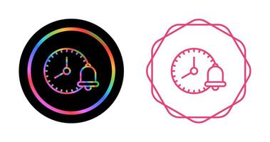 Clock with reminder bell Vector Icon