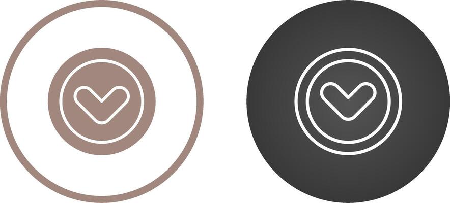 Angle Down Vector Icon