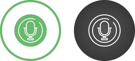 Microphone Circle Vector Icon