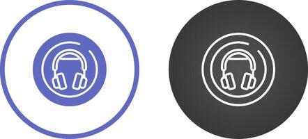 Headphones Circle Vector Icon