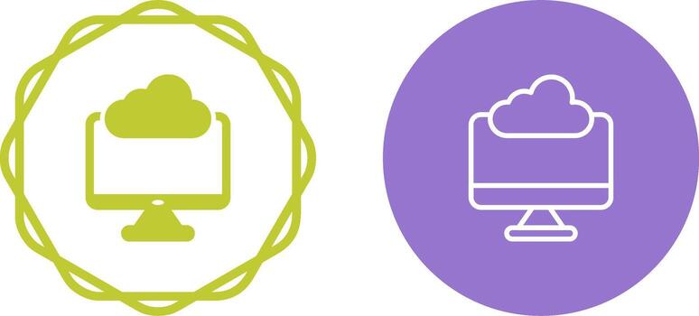 icono de vector de computación de borde