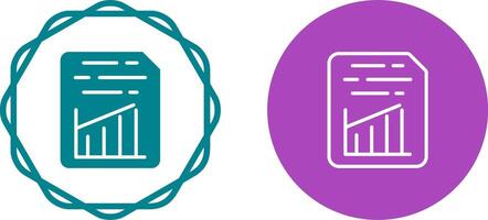 Document Insert Graph Vector Icon