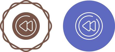 Video Rewind Circle Vector Icon