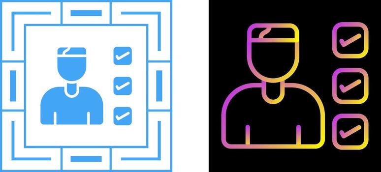 usuario pruebas vector icono