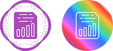 Document Insert Chart Vector Icon